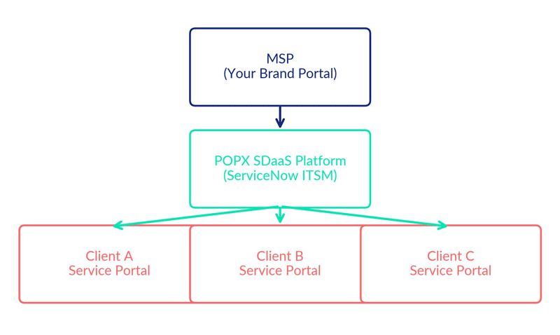 One platform. Multiple clients. Fully branded service experience.